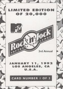 1992 MTV Rock n' Jock Softball Challenge #1 Hammer Back